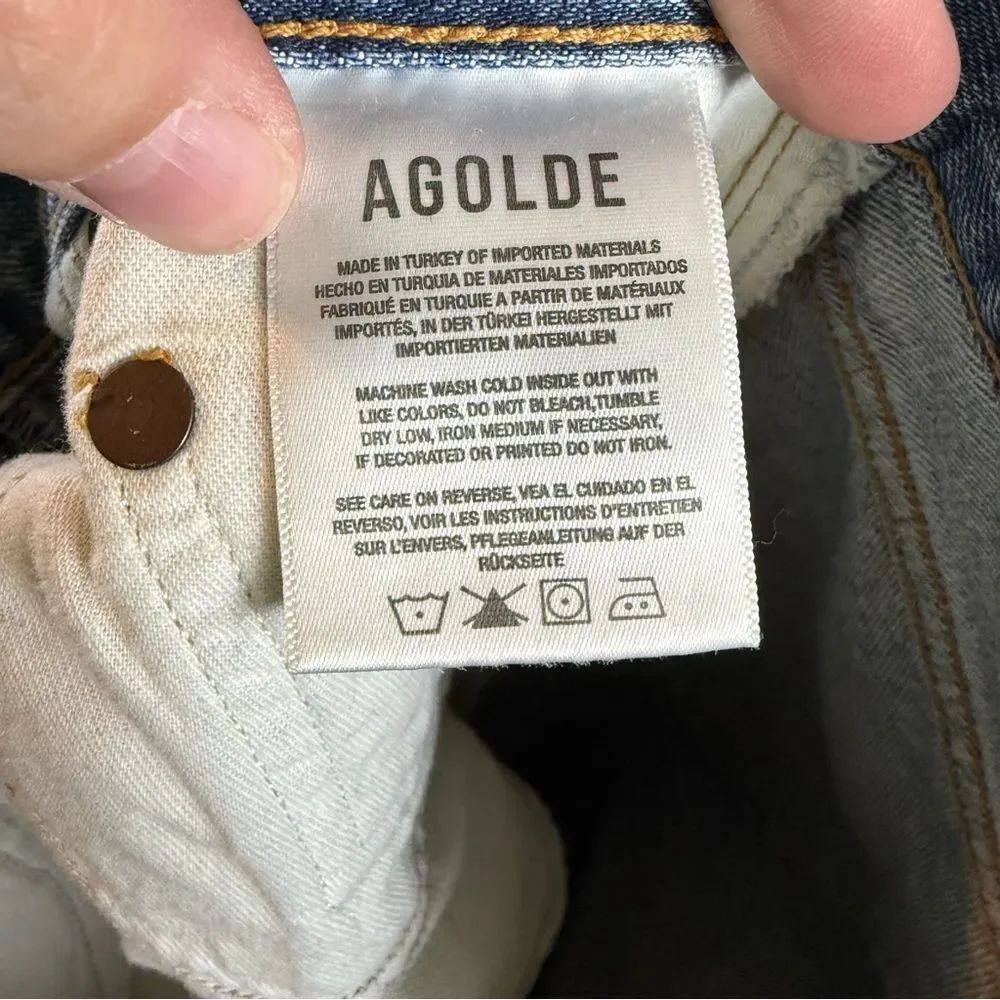 Agolde Riley High Rise Straight Crop Jeans - Picture 7 of 8